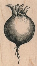 Turnip 2 x 3 1/4" Rubber Stamp, Turnip Stamp, Food Stamp