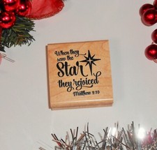 When the saw the Star they rejoiced - Rubber Stamp, Religious Christmas 26