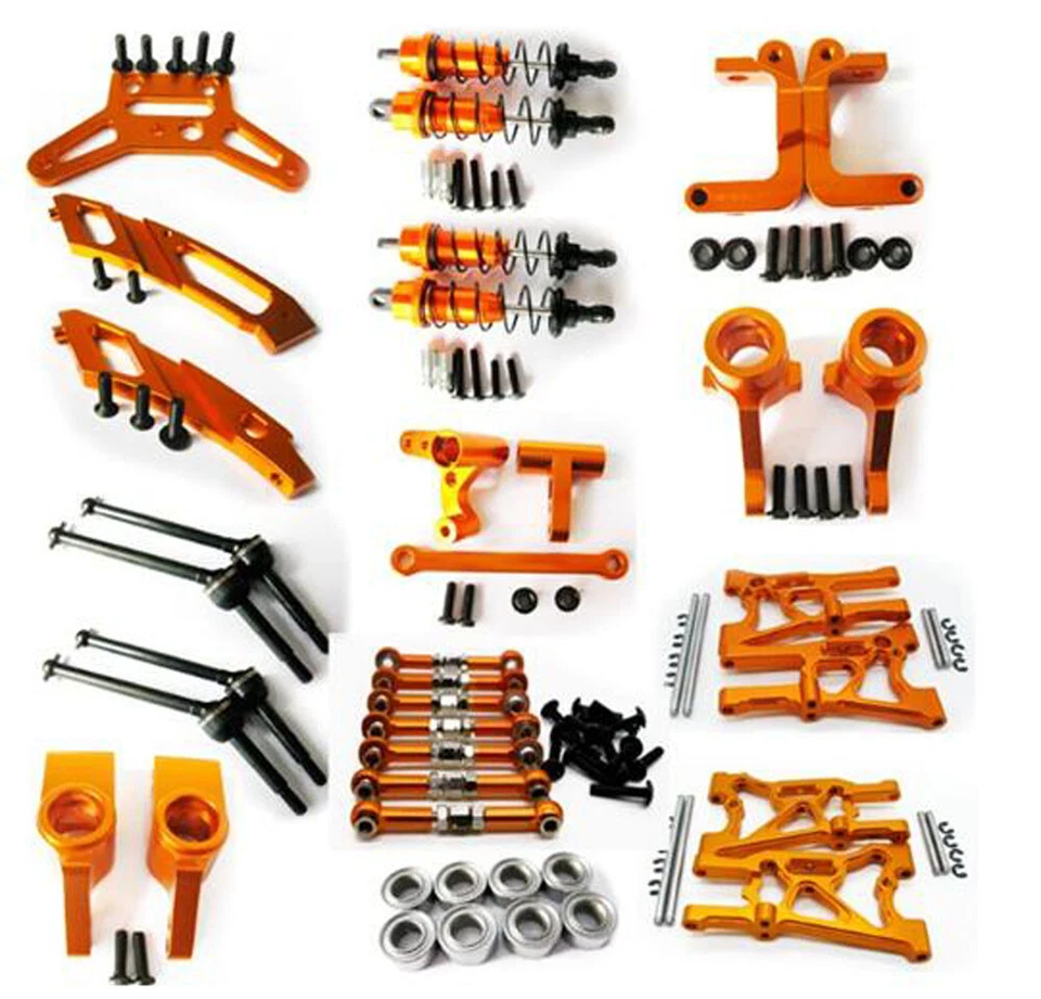 Aluminum metal Front Rear Upgrade parts Kit DIY Fit For 1/10 HPI WR8_flux Rc Car - Image 3 of 4