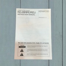 Kenwood KD-26R (RC/RCL) Operating Instructions Manual