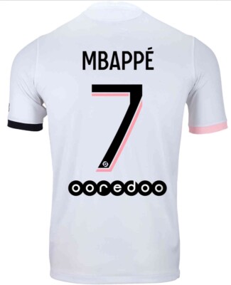 PSG MBAPPE 7 Away 21/22 Men's Authentic Soccer Name Set | eBay