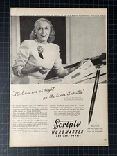 Vintage 1946 Scripto Pencils Print Ad