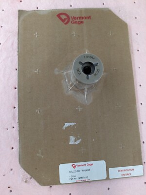 VERMONT GAGE Class ZZ Plus Plug Gage: 1.3104  Dia 1.3104 PLUS