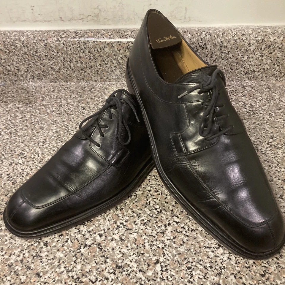 Mezlan Fiore 86721 Derby Negro Con Cordones Puntera Dividida Para Hombre Talla 11M Hecho en España Foto 2 de 4