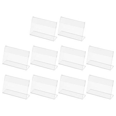 Mini Acryl Schild Anzeige Halterung 3.5x2.4'' 10 Pack Etikett Horizontal L Form