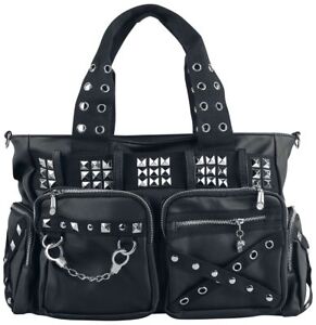 Jawbreaker Handcuff Gothic Handbag Punk Vegi Leather Emo Rocker Black Tote Bag Ebay