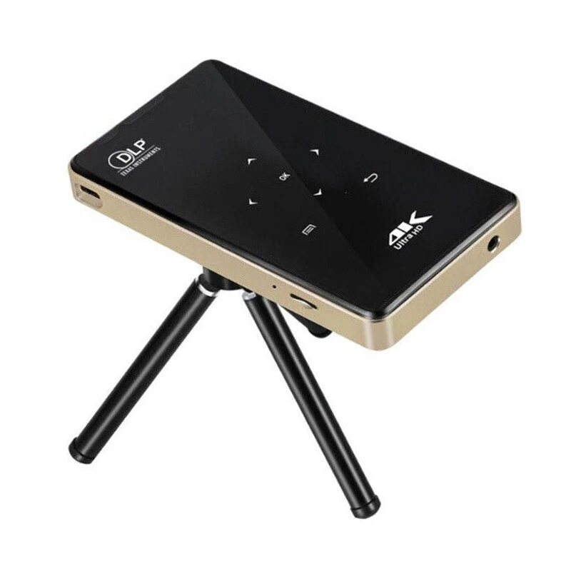 P09 Mini DLP Projector 4K Android 9.0 WiFi Bluetooth 1080P Home Theater System - Image 2 of 4