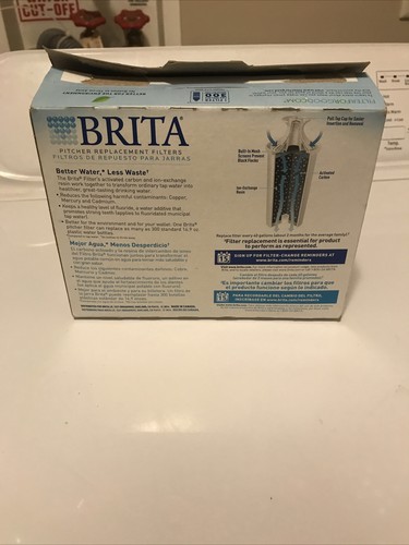 BRITA OB03 (35501) STANDARD REPLACEMENT PITCHER FILTER PACK OF 2 - Picture 6 of 8