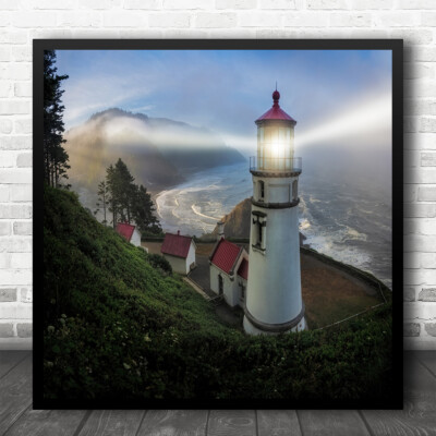 Leuchtturm Maritime Architektur Creative Edit Tower Beach Coast Square Print