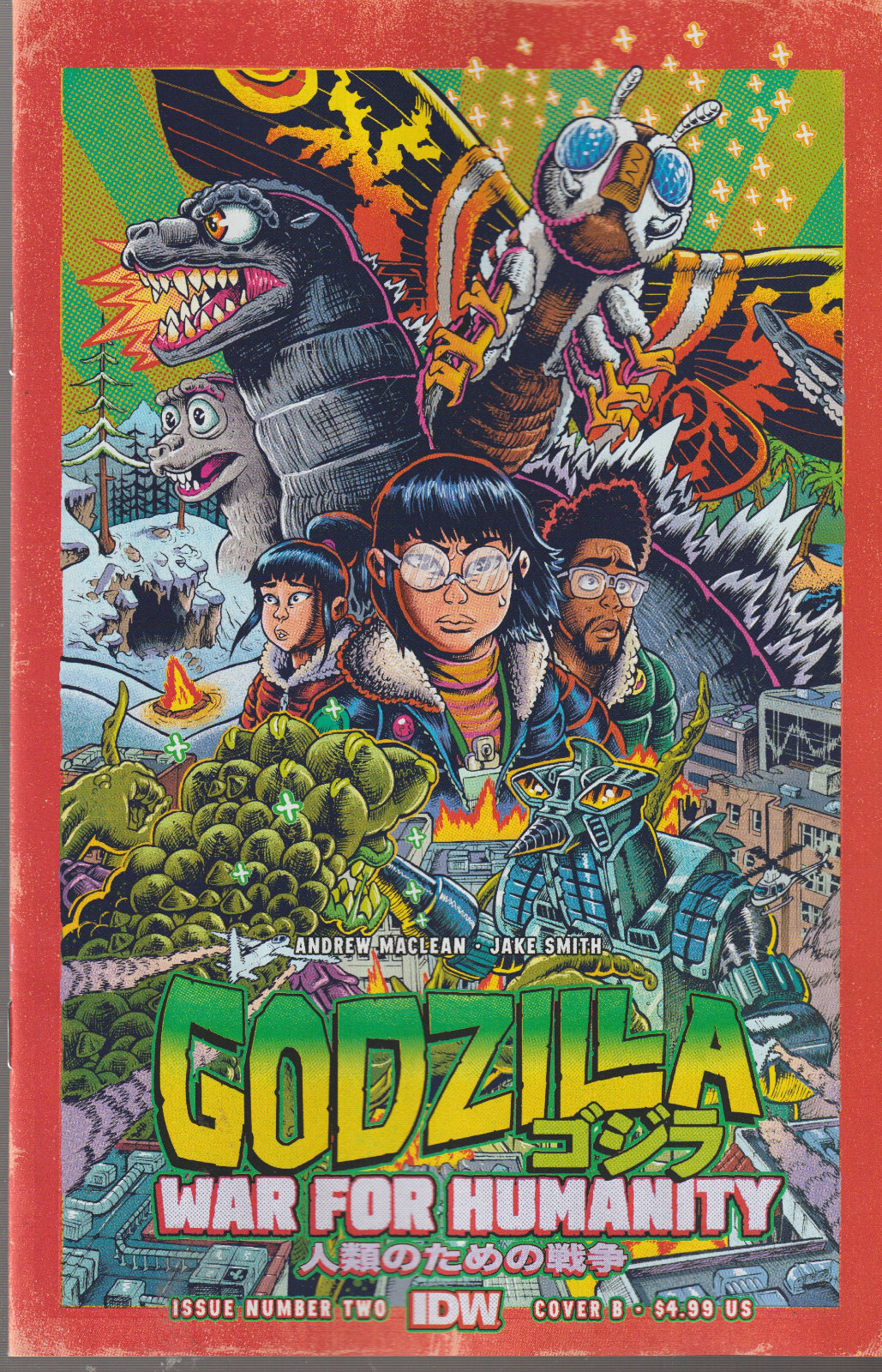 IDW COMICS GODZILLA WAR FOR HUMANITY #2 SEPTEMBER 2023 VARIANT 1ST PRINT NM