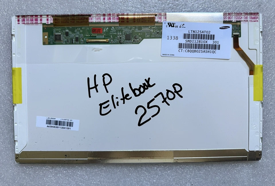 SAMSUNG 12.5" Laptop Screen Panel Display LTN125AT02 Matte - Image 2 of 3