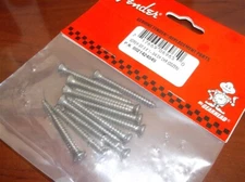 NEW Fender Oval Head Neck Plate Mounting Screws (12), #8 x 1-3/4" - CHROME