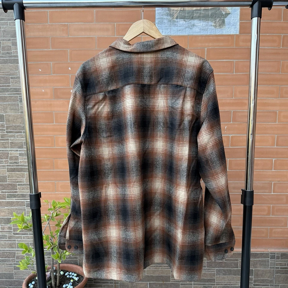 NWT Men’s Pendleton Board Shirt Multi Color Plaid Sz M TALL Brown Ombre - Image 3 of 4