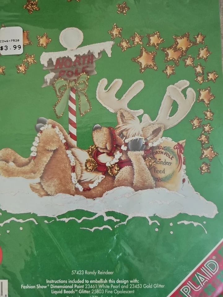 2 Винтажный 1993 клетку железа на передачи Рождественская толстовка футболка олень кролик - Изображение 4 из 4