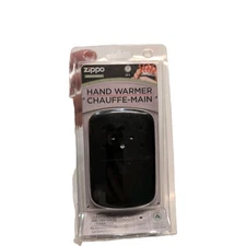 Zippo Black 12 hour Hand Warmer With warming bag New In Box Free shipping