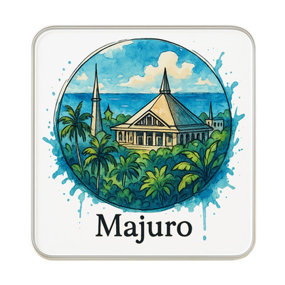 Majuro, Marshallinseln Kühlschrankmagnet: Niedliches handgefertigtes Reise-Souvenir-Geschenk