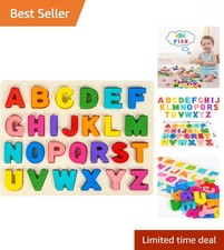 Wooden Alphabet Puzzle - Engaging Educational Toy for Kids Aged 3 