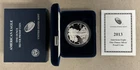 2013-W SILVER EAGLE DOLLAR PROOF COIN WITH ORIGINAL US MINT PACKAGING & COA