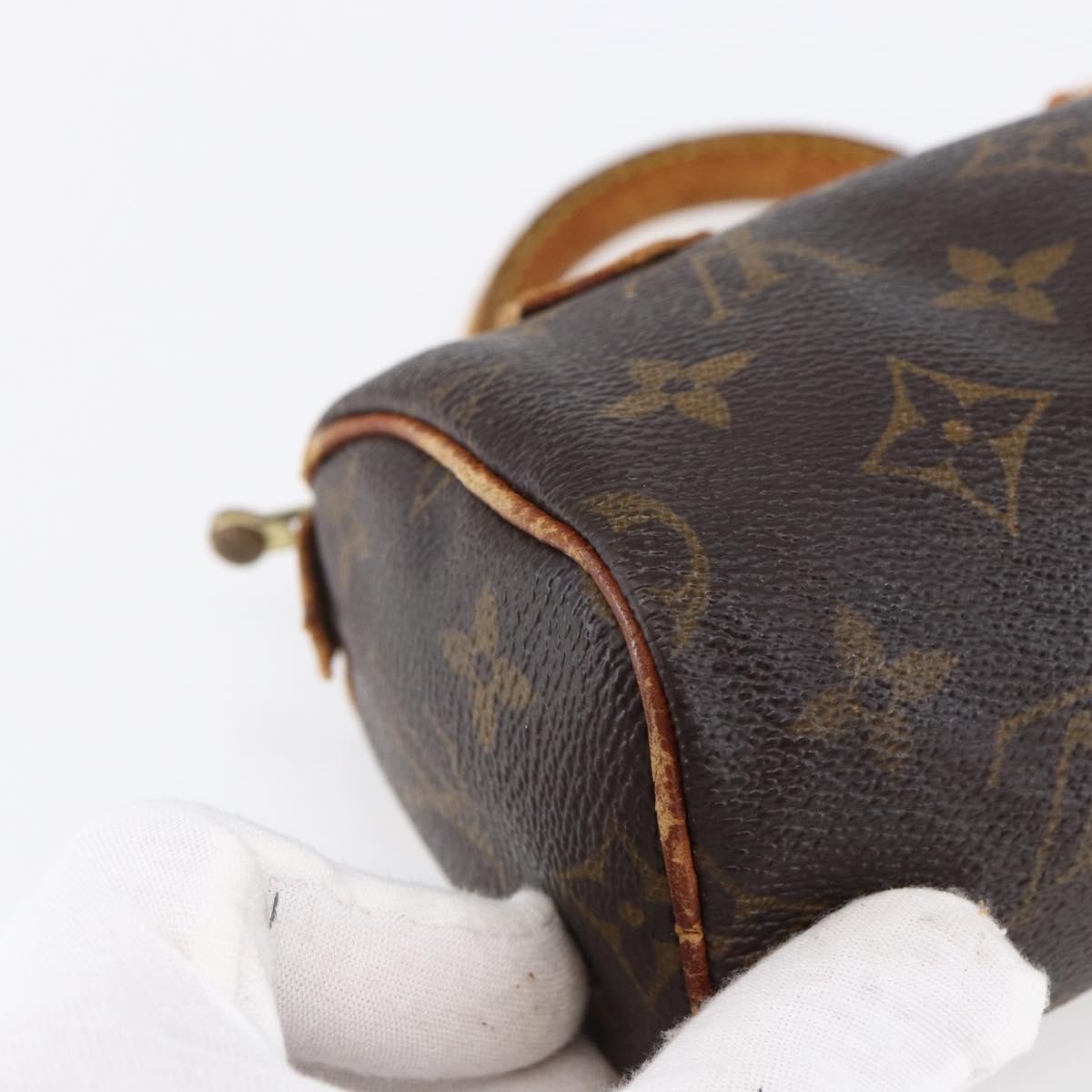 LOUIS VUITTON Monogram Mini Speedy Hand Bag M41534 LV Auth 151165