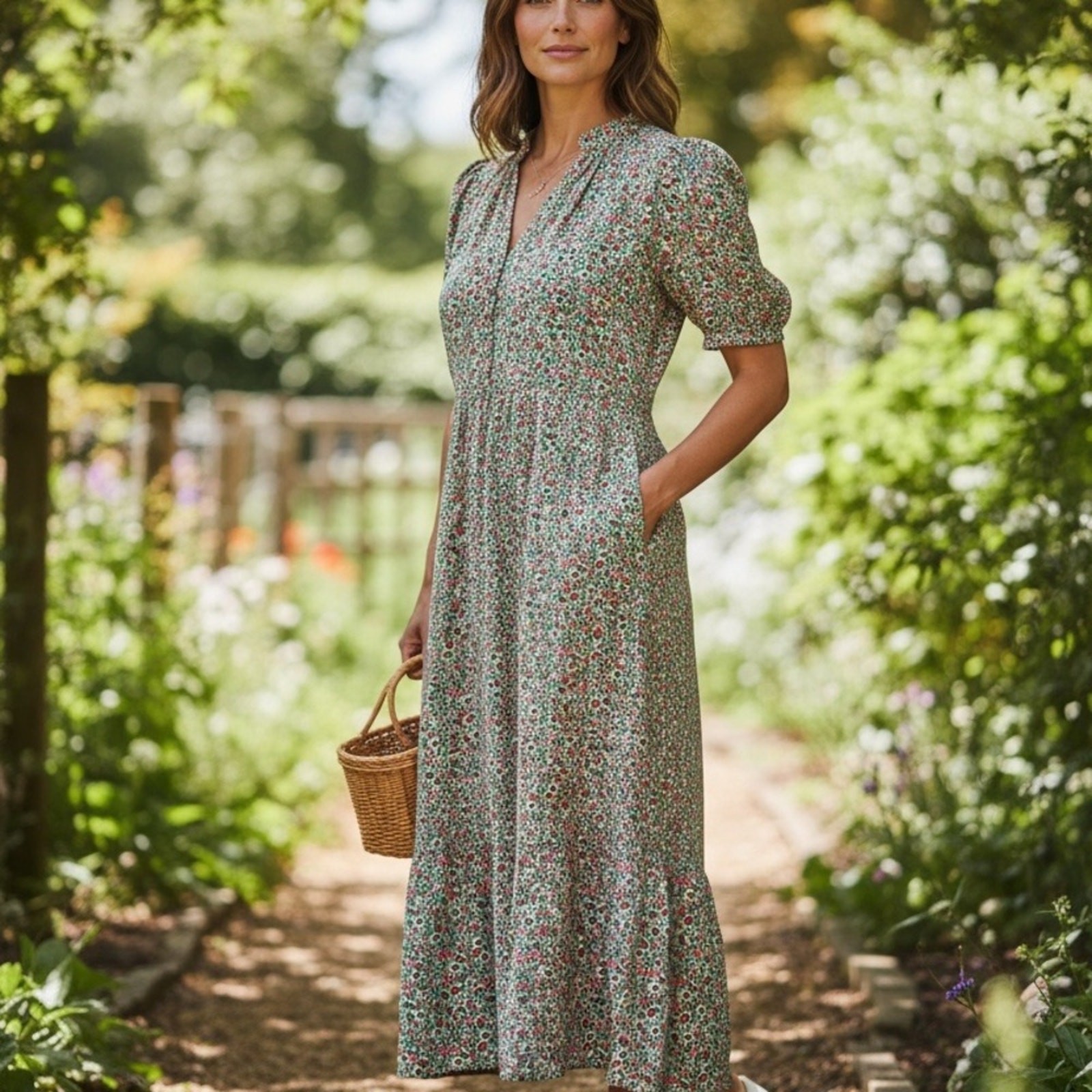 Marks & Spencer Floral Print Maxi Dress Medium