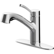 Glacier Bay McKenna 1 Handle Kitchen Faucet Pull Out Spray Polished Chrome