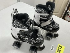 Boys Kuxuan Sports Roller Skates Eu 28-31 Us 9-12 Black White Adjustable NWT