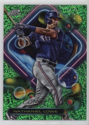 2023 Topps Cosmic Chrome Green Space Dust Refractor 67/75 Nathaniel Lowe 0q26