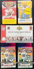 FACTORY SEALED Football Box LOT - 2018 Score, 2005 UD NFL Rookie Premiere, 2022