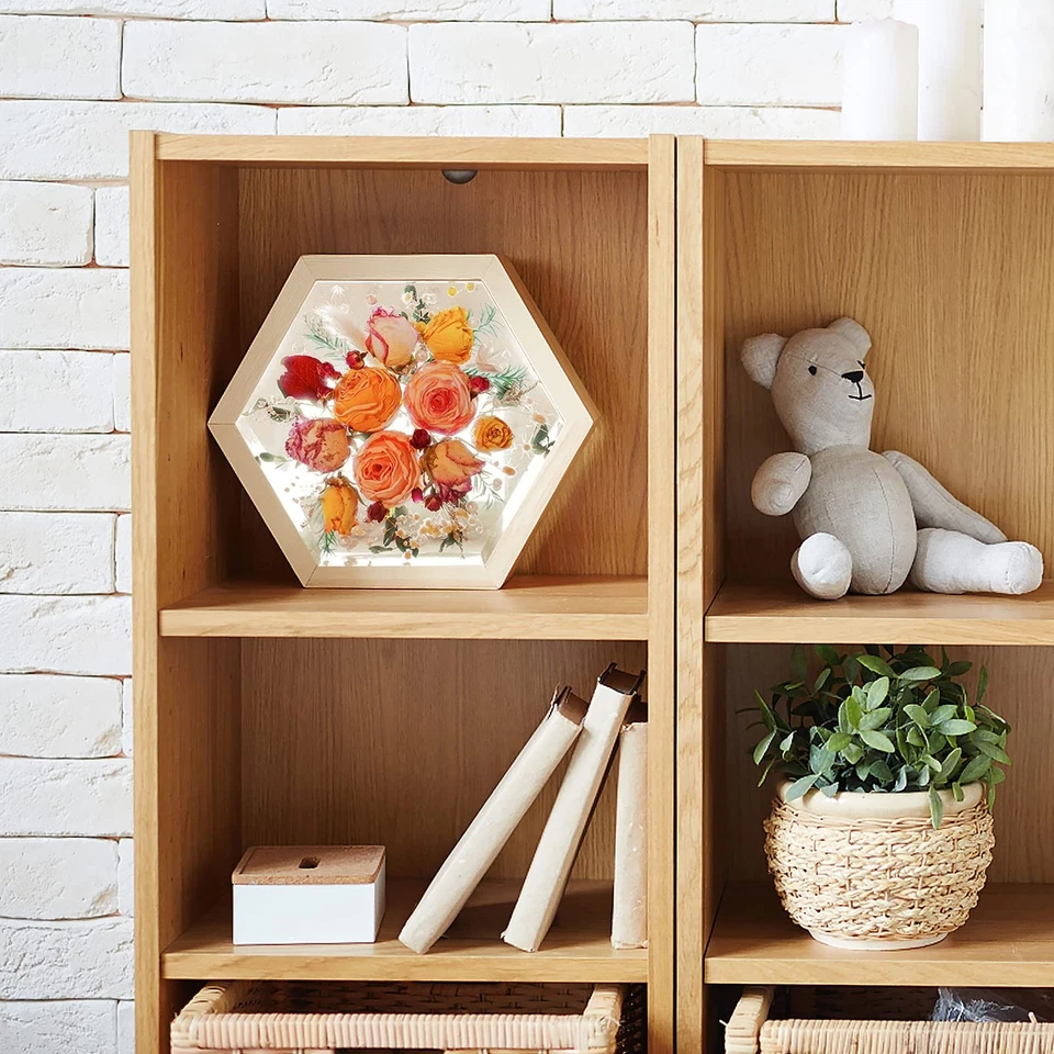 Stampi per Resina Grandi Stampo in Silicone Esagonale Stampi in Silicone per C - Immagine 3 di 4