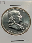 1957 Franklin Half Dollar, Gem Proof, 90% Silver Coin