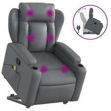 Stand up Massage Recliner Chair Power Lift for Elderly Faux Leather vidaXL
