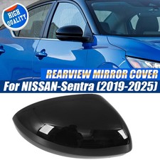 Right Side Glossy Black Rearview Mirror Cover Cap for Nissan Sentra 2020 21-2025