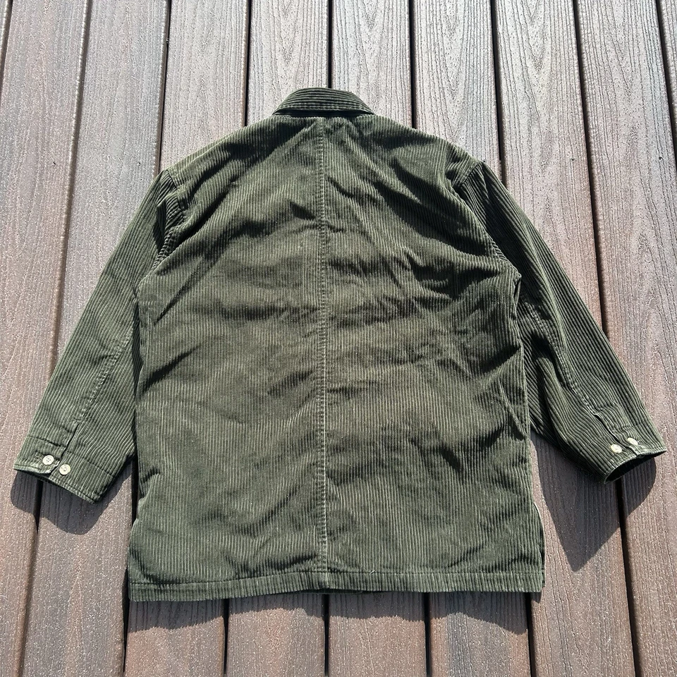 Chaqueta Eddie Bauer Vintage Verde Pesada Pana Tareas de Granero Para Mujer Talla Mediana Foto 4 de 4