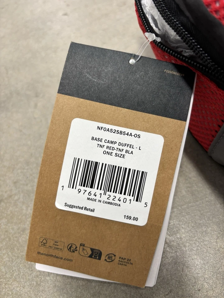 The North Face Base Camp Duffel Bag Large 95L TNF Red TNF Black New - Image 2 of 4