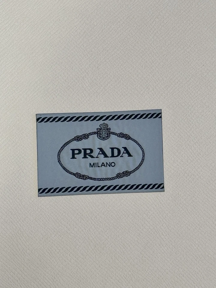 Nuevo Logotipo PRADA Auténtico Regalo Cartera Caja Cubierta Antipolvo Bolsa y Envío Kit Tejido Foto 3 de 4
