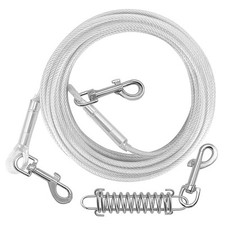 Dog Tie Out Cable 50 FT, Heavy Duty Lead for Yard, Leash with 50ft 250lbs