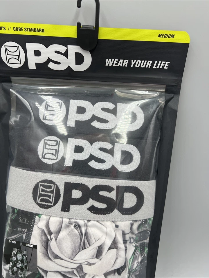 Calzoncillos boxer premium estándar con núcleo de efectivo rosa blanco entrepierna PSD 7", talla M, 32-34" Foto 4 de 4