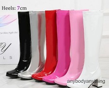 Knee High Boots Unisex Costume Retro Cosplay Boot Shoes Size 36-46