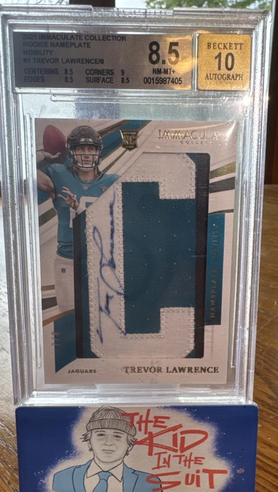 Trevor Lawrence Panini Immaculate Collection Rookie Nameplate Nobility Relic Signatures #RNNTL Base