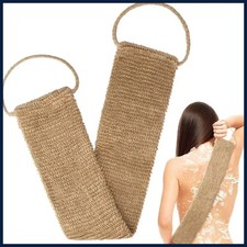 Exfoliating Back Scrubber, Shower Bath Towel Strap with Handle