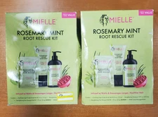 2 Kits: Mielle Rosemary Mint Root Rescue Kit Scrub/Shampoo/Masque/Massager 1C