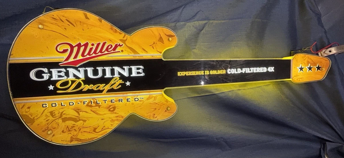Miller Genuine Draft Guitar In Collectible Miller Signs & Tins for