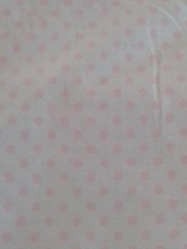 Pottery Barn Kids Twin Flat Sheet White with Polka Dot Print 100 Cotton Bedding