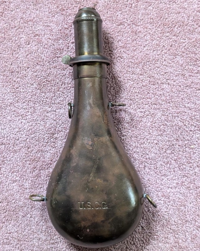 US Coast Guard USCG USLSS powder flask Lyle Gun