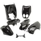 Fairing Kit TNT 7 pieces black for MBK Ovetto, Yamaha Neos 50ccm manufactured 2007