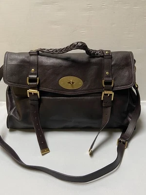 Sac oversized MULBERRY "Alexa" cuir buffalo marron comme neuf - Photo 1/4