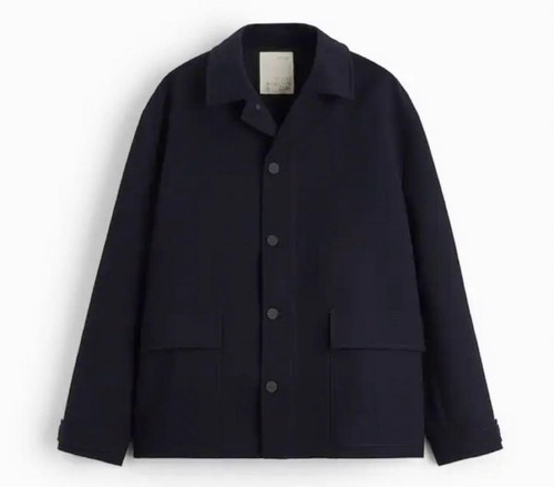 ZARA + STUDIO NICHOLSON Wool Blazer Jacket M Blue Oversized