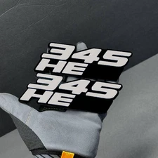 2x WHITE black 345 hemi Emblems 345 Hemi Side Fender Badge 3D for 345 Emblem