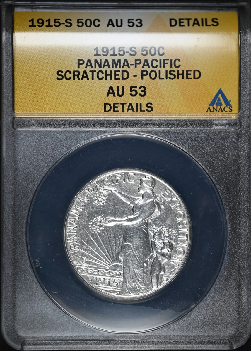 1915S パなまパしふィッく 50C PCGS MS 62 CAC 新規あめりかあンてィーくこいン50ドる パなまパしふィッく金貨