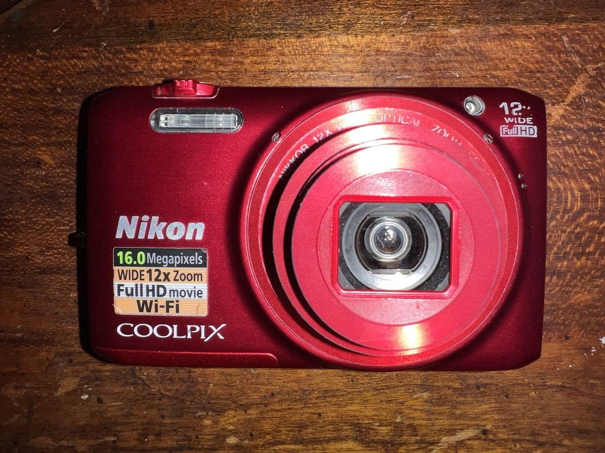 Nikon Coolpix S6800 RED Digital Camera 16.0MP 12x Optical EUC